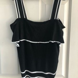 Black & White Varsity Tank